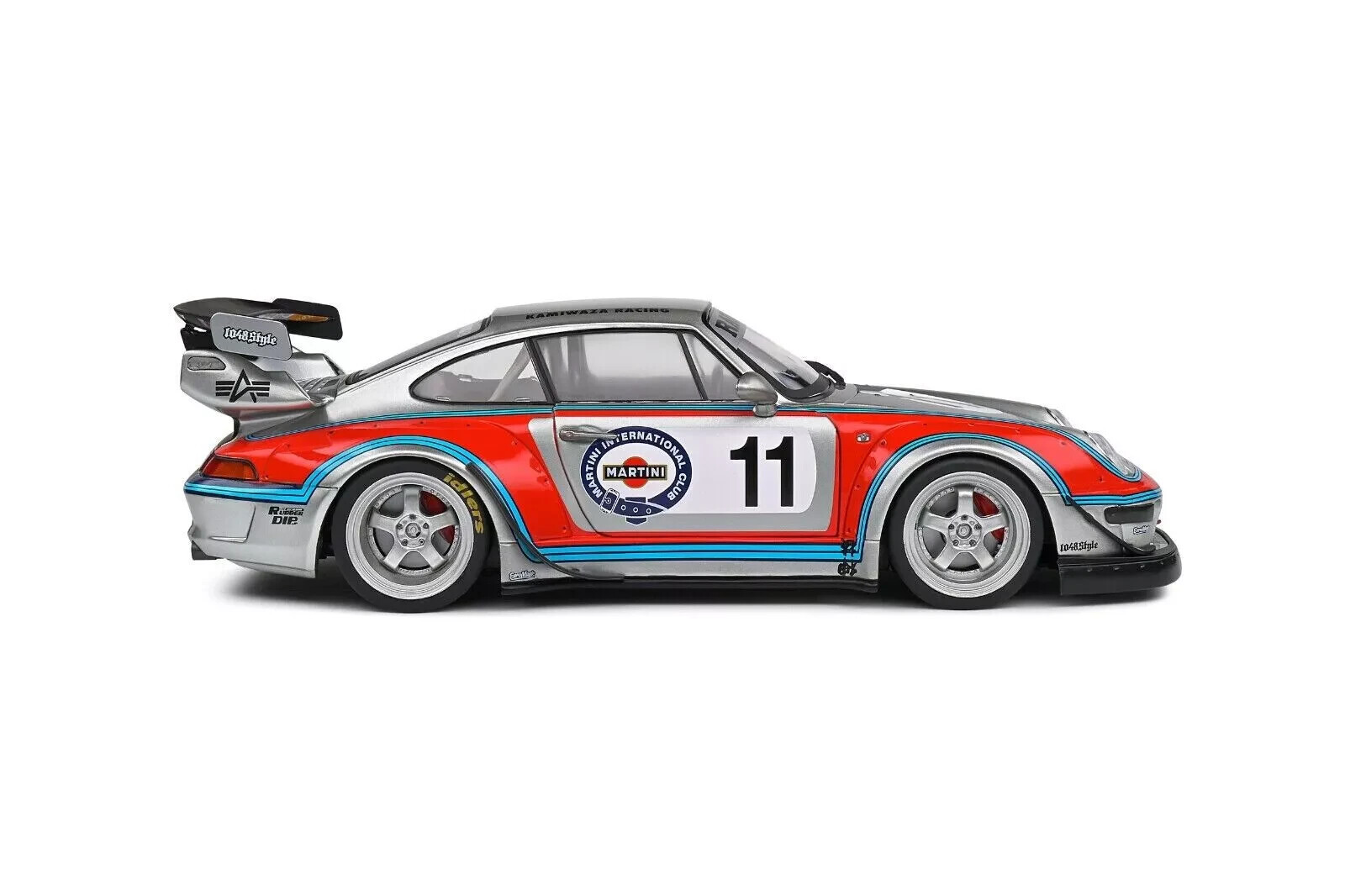 No253 ミニカー1/18 PORSCHE 911 RWB Classic 1/18 Porsche 911 993 RWB Bodykit Martini Racing No. 11 Model