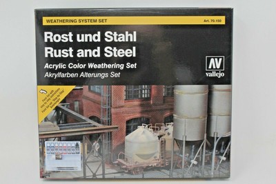 Vallejo Rust And Steel Acrylic Color Weathering Set (9PC/SET) VAL70150