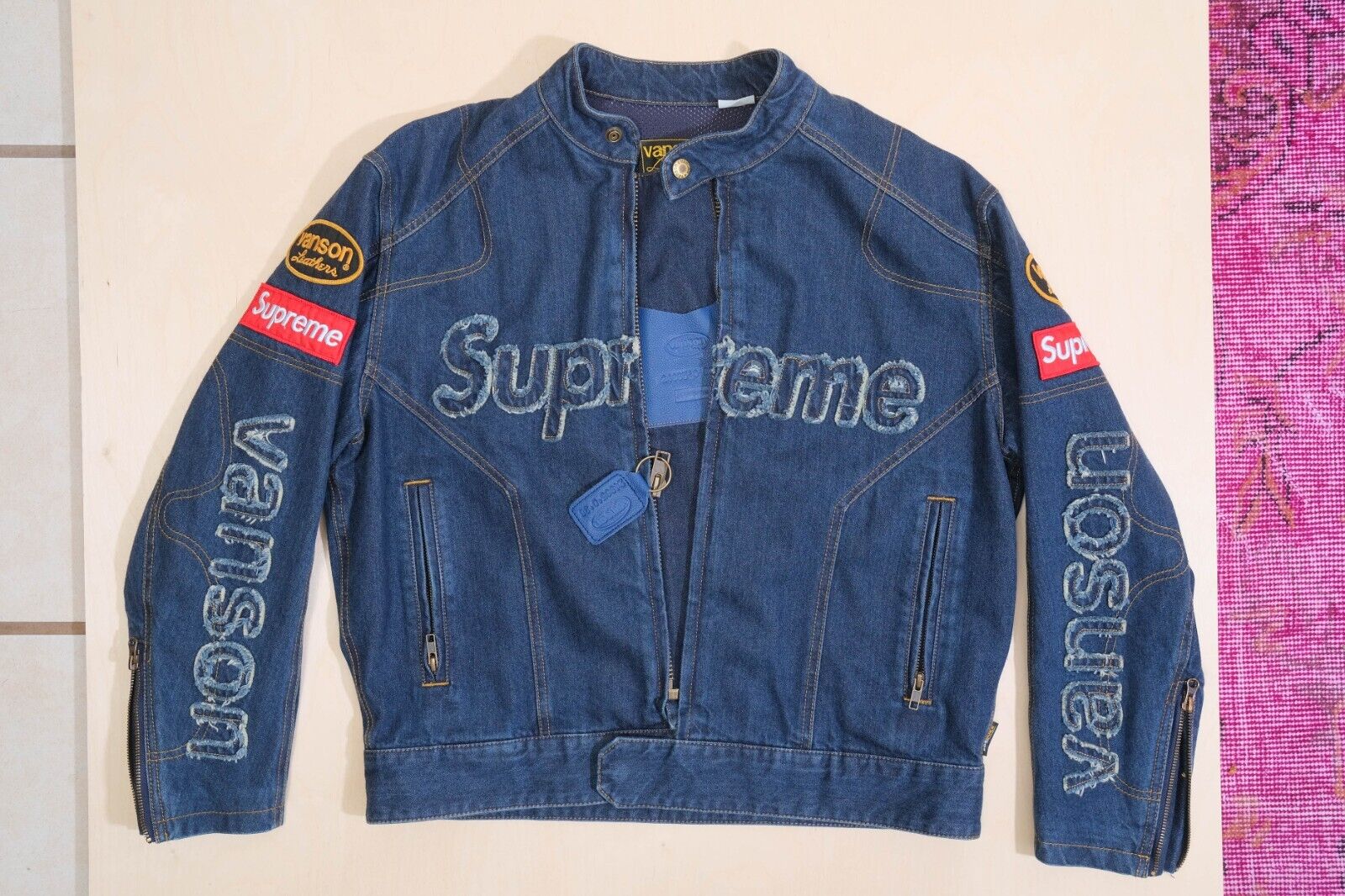 Supreme Vanson Leathers Cordura Denim S Small Jacket Supreme Vanson Leathers Cordura Denim S Small Jacket