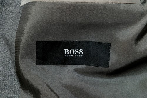 Pre-owned Hugo Boss "halsey2/merrill2" Men's 100% Wool Gray Two Button Suit