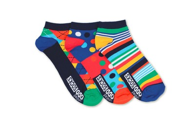 Oddsocks LinerM3 -   3er Set bunte, mismatched Sneaker Socken Gr. 39-46