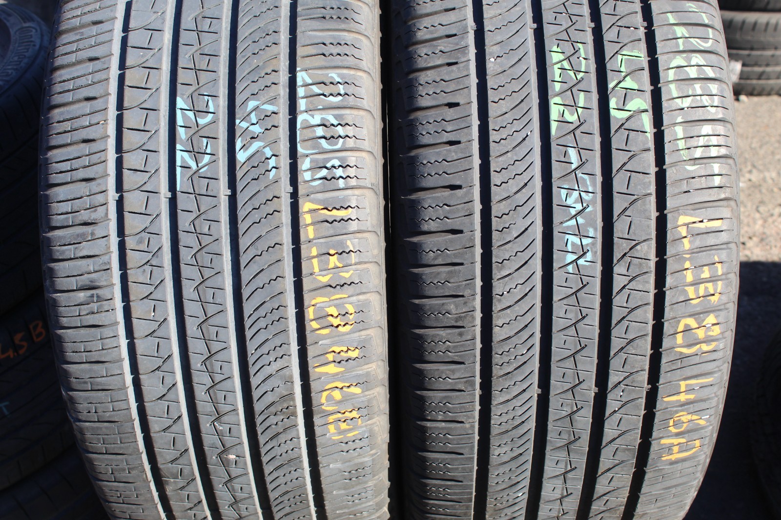 285 45 22 Pirelli, All Season, XL, M+S, LR 88Y, x2 A Pair 6.0mm (F1_tyres) L3846