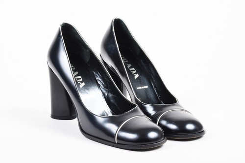 【Yuna】PRADA Leather Heels Prada Antiqued Leather Pumps | Saks Fifth Avenue