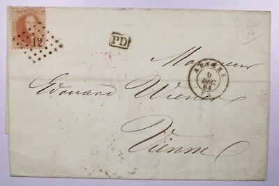 Belgium 1864 Cover to Vienna Austria - L40357