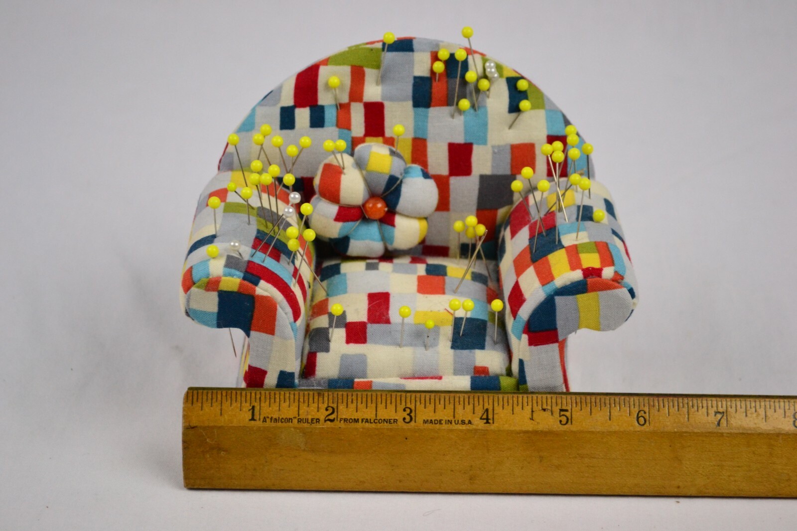 Couch Pin Cushion With Pins, Cute