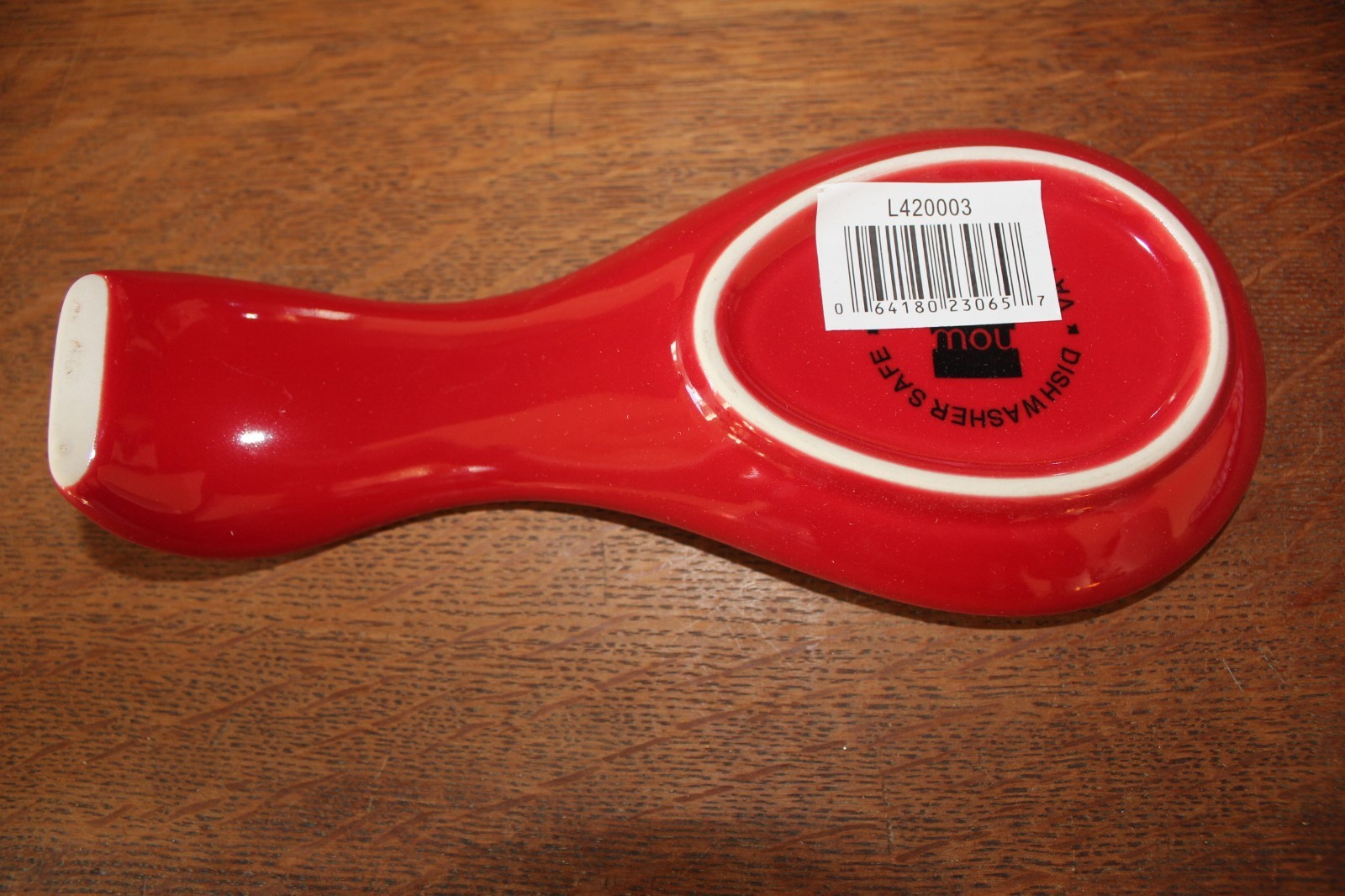 Red Ceramic Spoon Rest NEW #S31