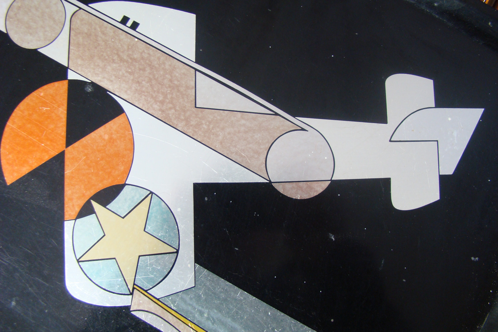 DECO DINNER TRAY AEROPLANE, RACING CAR, SPEEDBOAT MICARTA 1920s AMAZING!