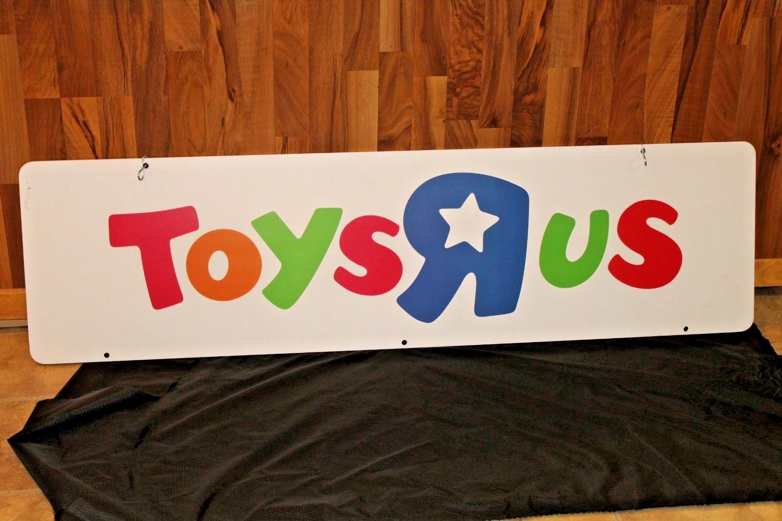 RARE TOYS R US LOGO DISPLAY SIGN DOUBLE-SIDED Thick Plastic 5ft