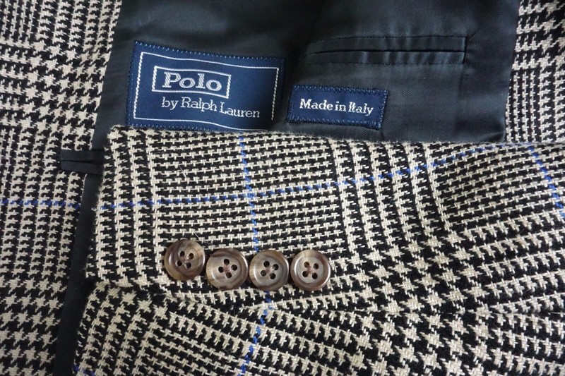 Polo by Ralph Lauren Beige Black Blue Houndstooth Glenplaid 2 Pc