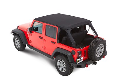 Bestop Trektop NX Plus Soft Top Black Diamond For 07-18 Jeep Wrangler JK 4 Door