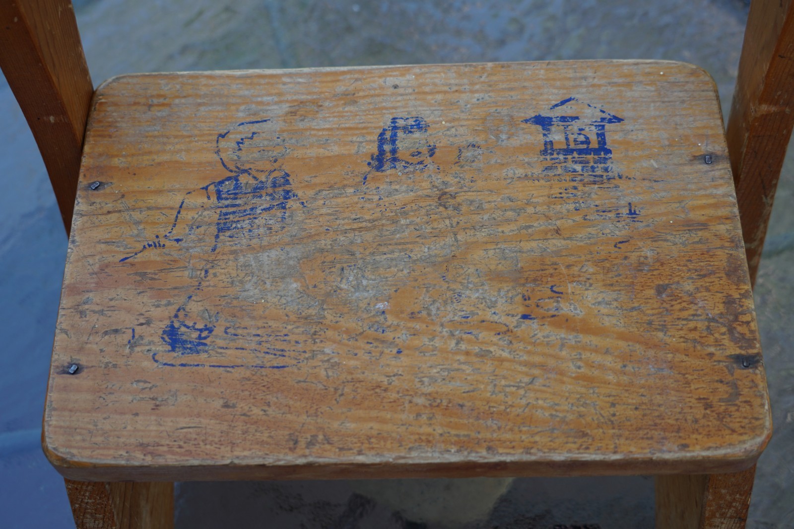 Vintage Wood Jack & Jill Folding chair / stool, vintage, collectible