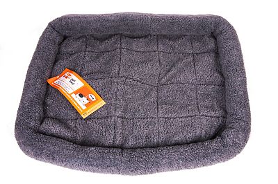 GoGo Thick and Comfy Fleece Dog Bed Puppy Bed - Gray - Large - 37'' x 25''