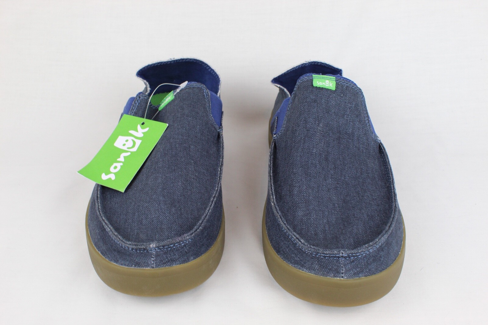 Sanuk Pick Pocket Slip-On Sneaker - Size 9.5 - Navy/Gum - Comfortable!