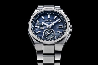 Pre-owned Seiko Astron Nexter Sbxy065 Titanium Radio Solar Analog Watch Blue Dial 41.3mm