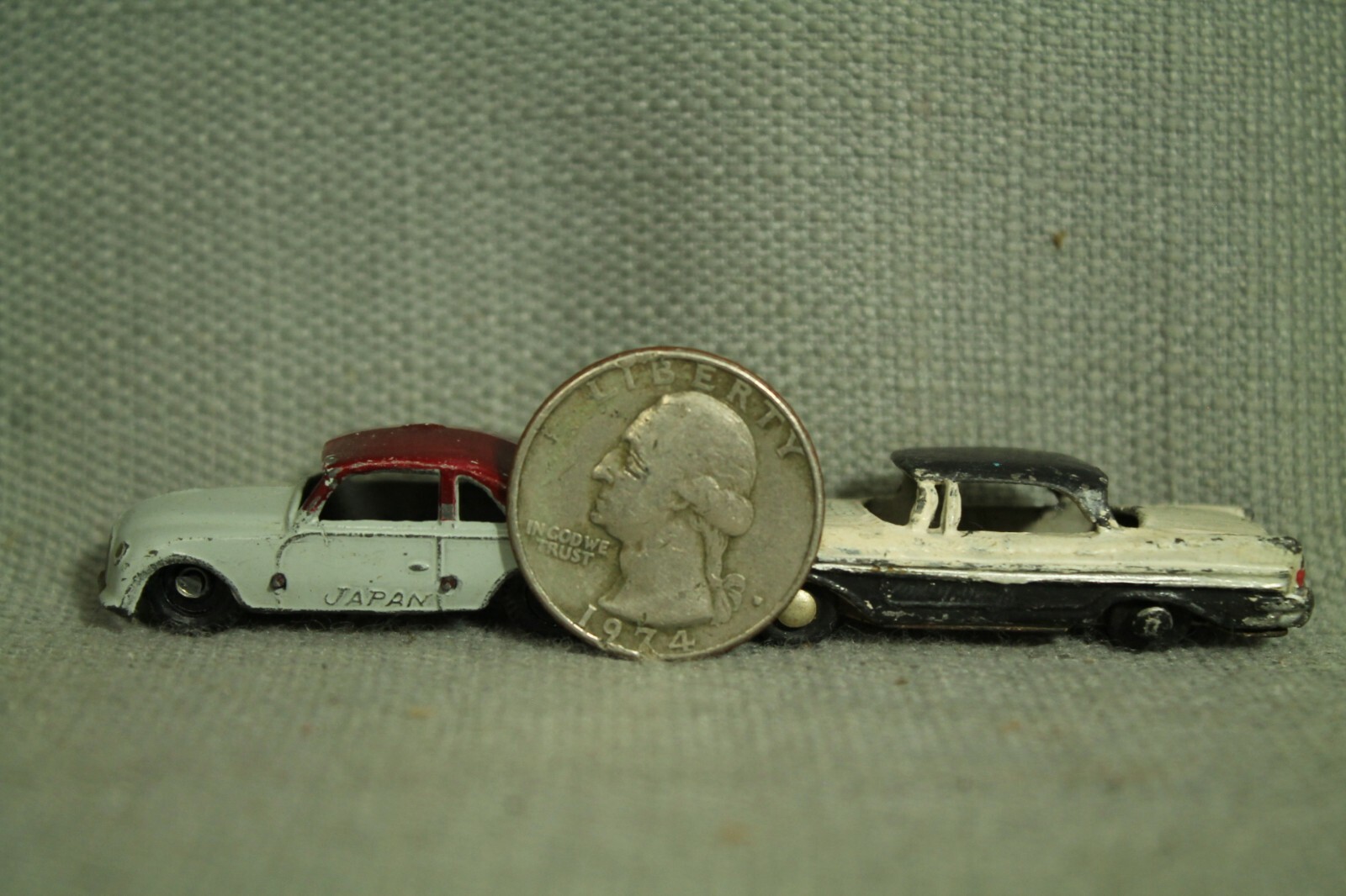 Vintage AHI Brand Toys JAPAN lot 2 1950s little metal cars