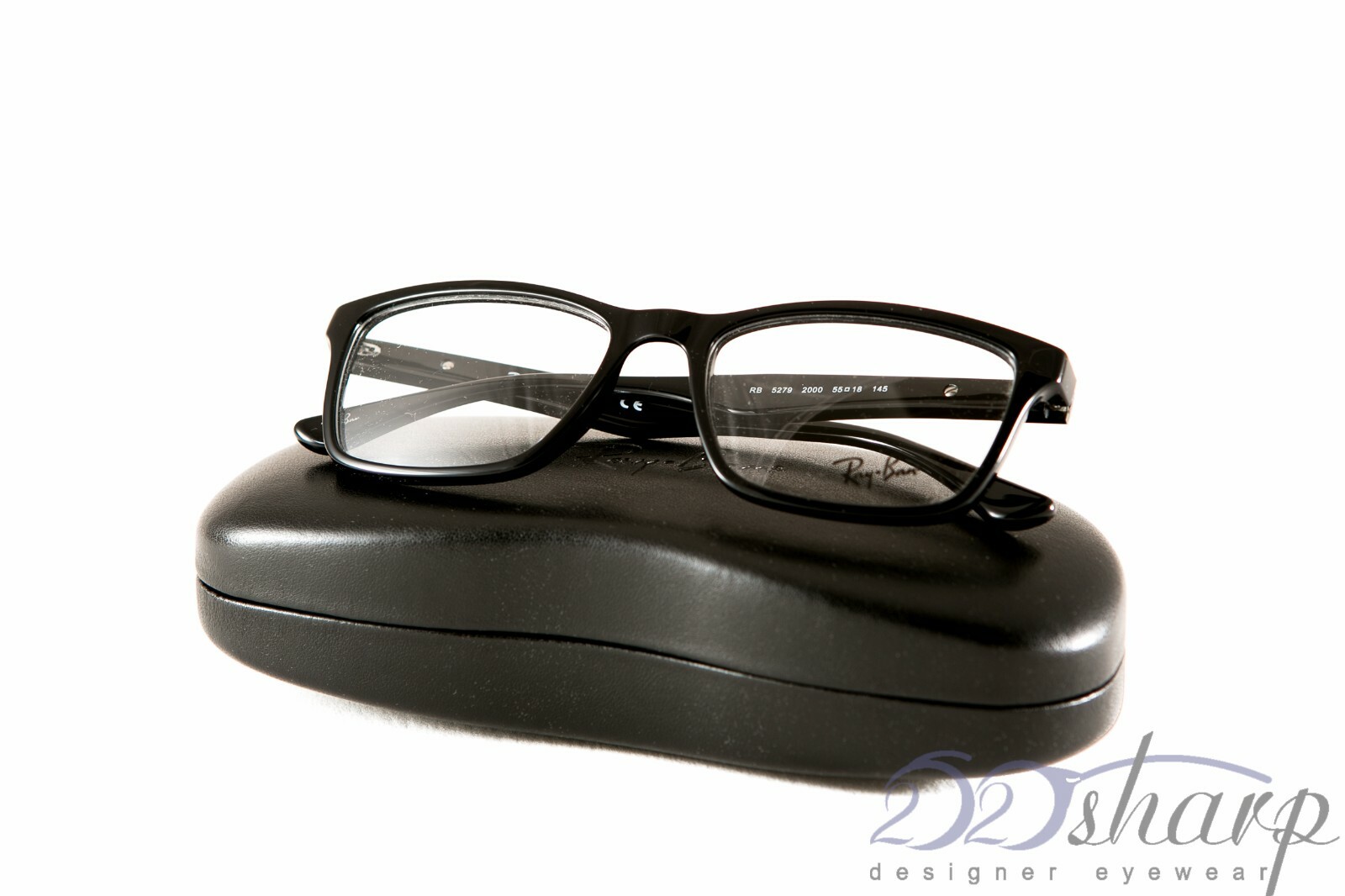 Ray Ban Eyeglasses-RB 5279 2000 55 SHINY BLACK 713132442975