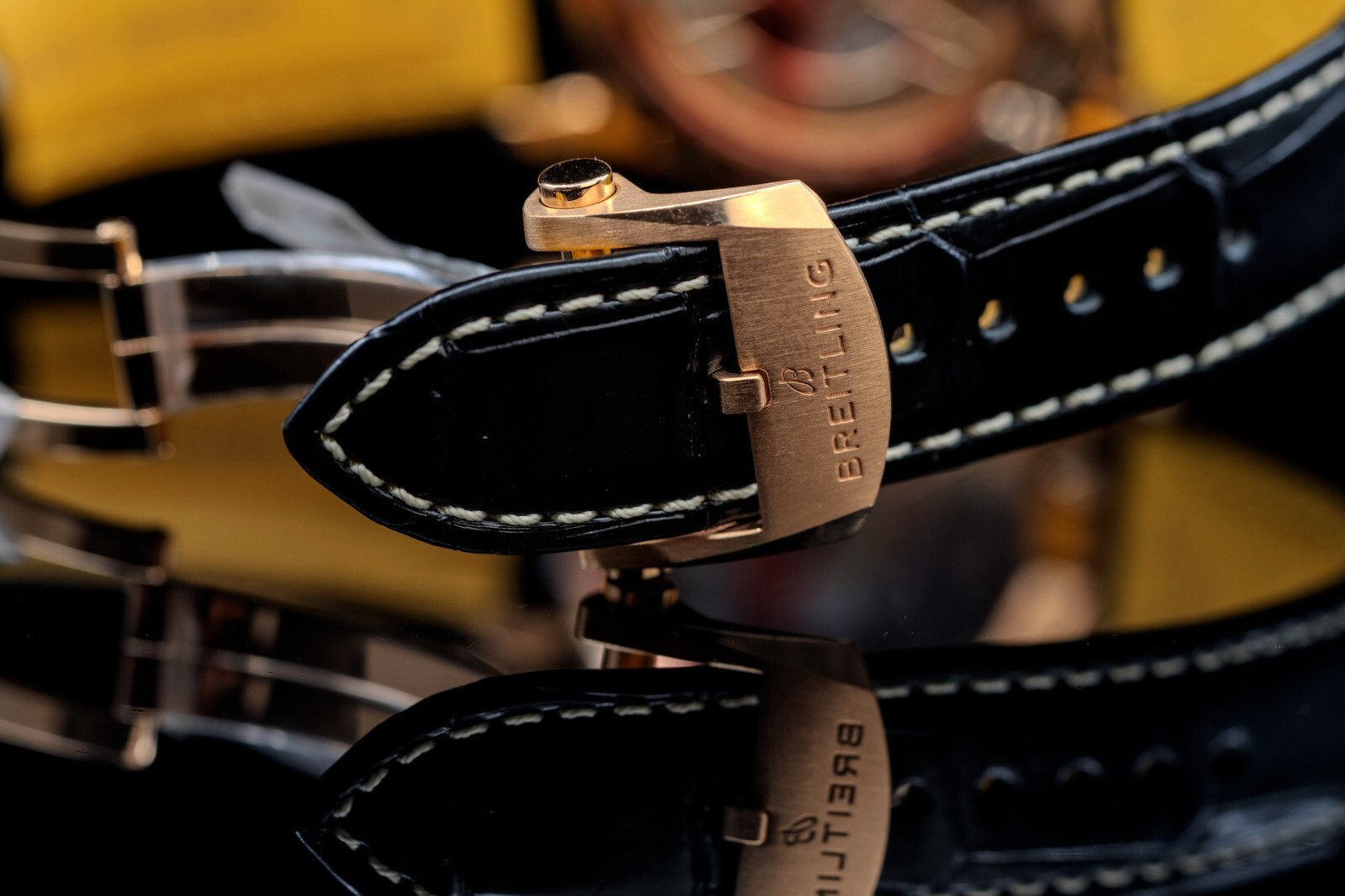 Pre-owned Breitling Navitimer B01 2024 Clean Chronograph Rose Gold Black Rb0138 43mm Watch