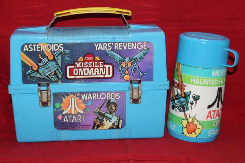 Atari Aladdin Lunchbox Vintage Asteroids Video Game Missile Command USA 1983