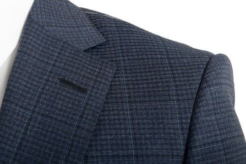 Pre-owned Hugo Boss Men's "t-jarrod/lone" Regular Fit 100% Wool Plaid Two Button Suit In Blue