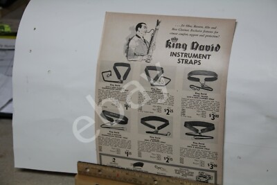 AD King David Instrument Straps Saxophone Bates Chain Bobby Lee Sling 1965 