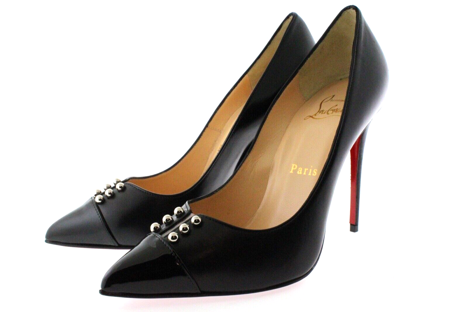 Christian Louboutin Predupump 100 Black leather Heels SIZE