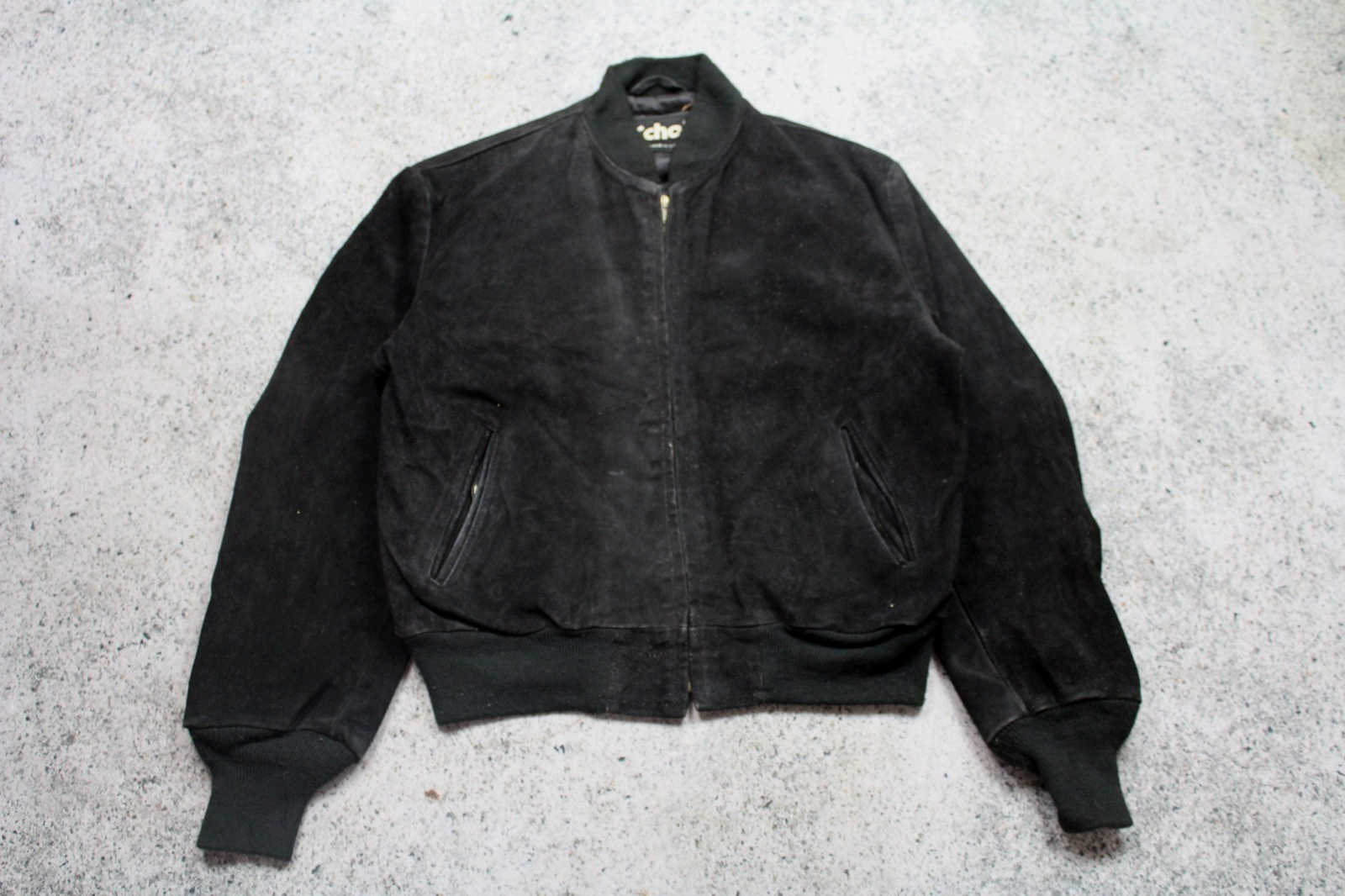 Vtg Schott Size 44 Black Suede Leather Bomber Jacket Made USA | eBay