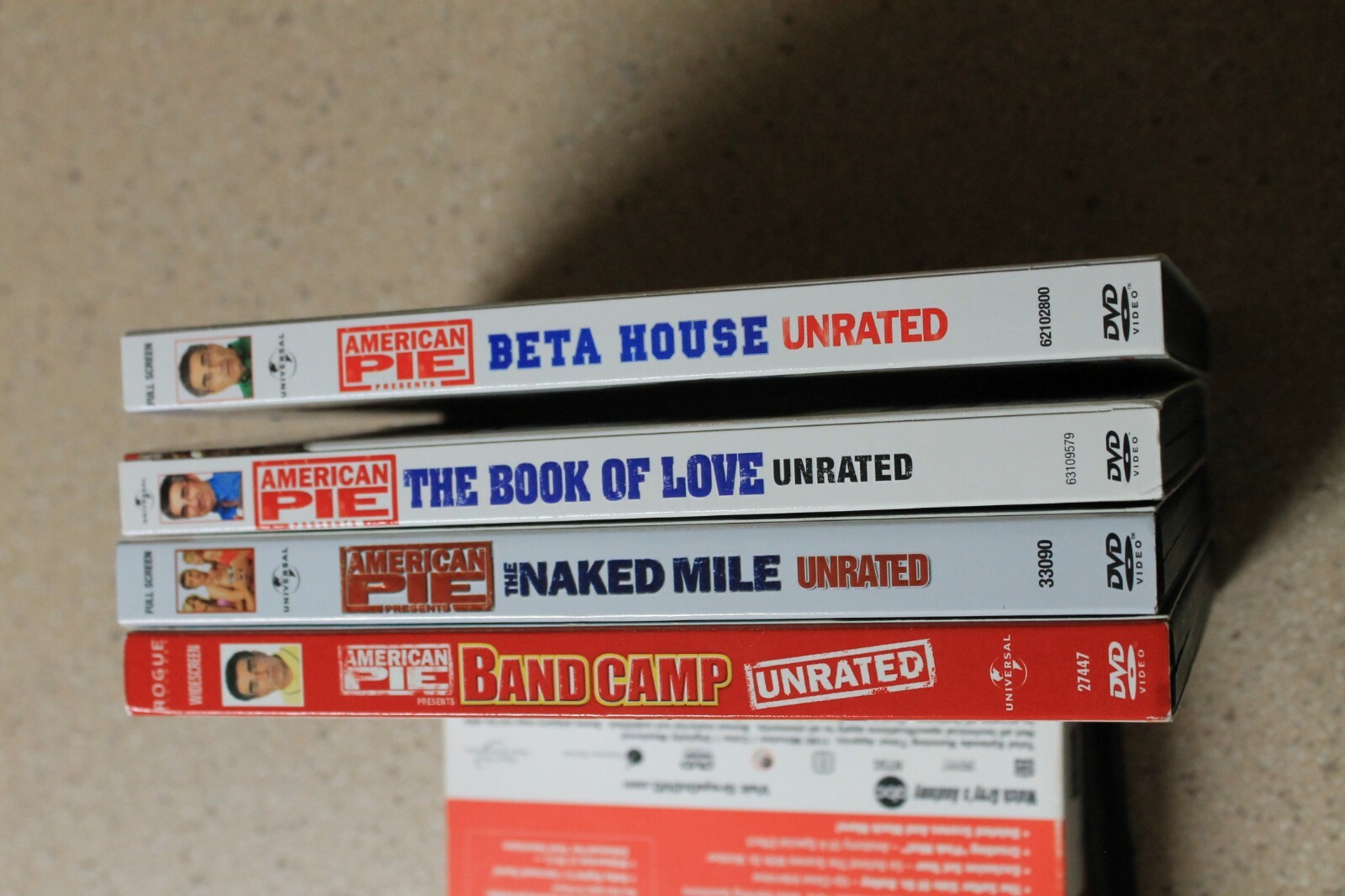 AMERICAN PIE Set - 4 DVDs - Band Camp, Naked Mile, Beta House, Book of Love
