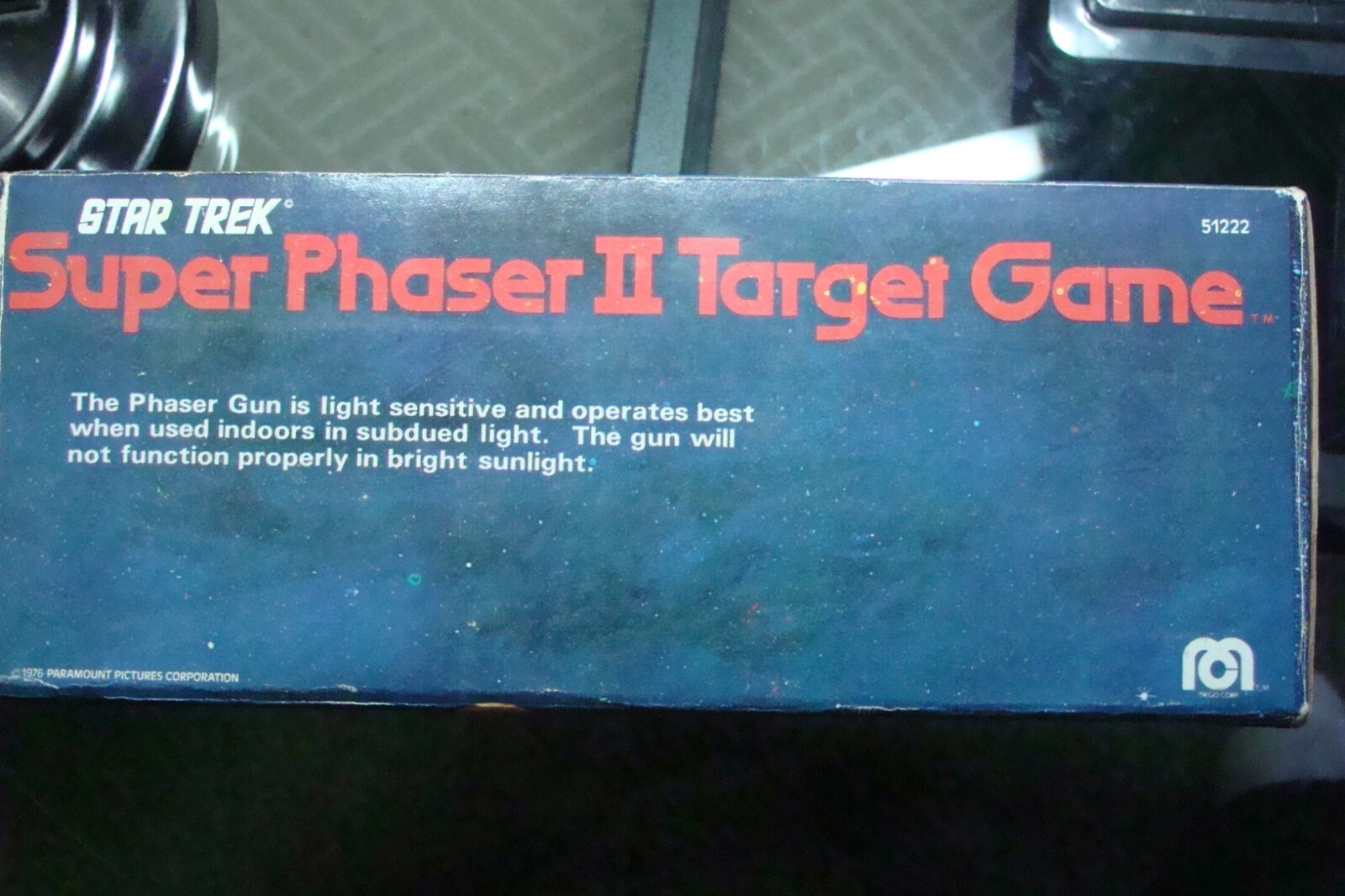 Star Trek SUPER PHASER II GAME TARGET GAME Mego vintage 1976 BOX & Inserts wars