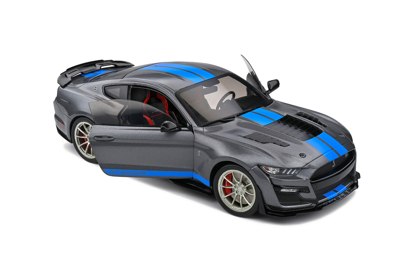 Ford Mustang Shelby GT500 KR 2022 Silver Blue Lanes Solido