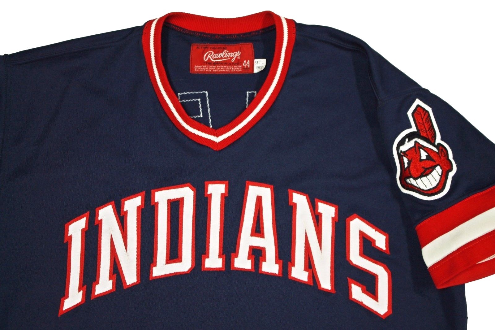 1982 RAWLINGS BERT BLYLEVEN #28 Game Used Worn Jersey Set 1 Cleveland Indians 44