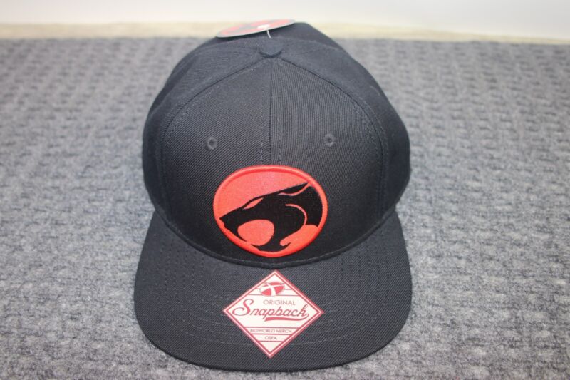 Thunder Cats Hat Cap Logo Patch Black Snap Back One Size Bioworld Flat Bill