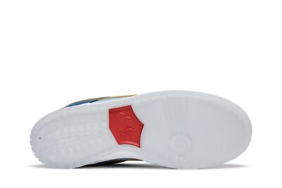 Pre-owned Nike Why So Sad? X Dunk Low Sb 'the Predatory Bird' Dx5549-400 In Coastal Blue/speed Yellow/university Red