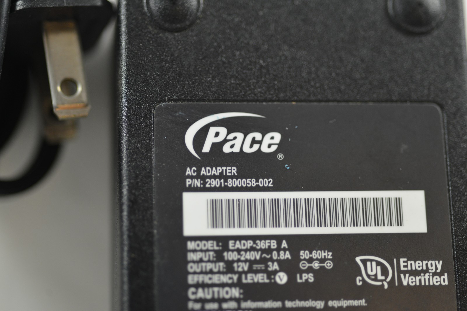 PACE EADP-36FB A 12V 3A 36W AC POWER ADAPTER TESTED FAST-FREE SHIPPING