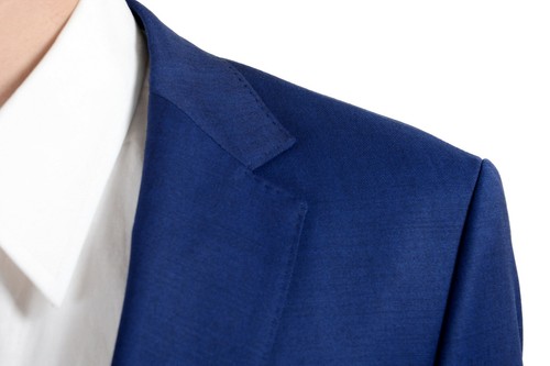 Pre-owned Hugo Boss "nestro3/byte1" Men's 100% Wool Blue Two Button Suit