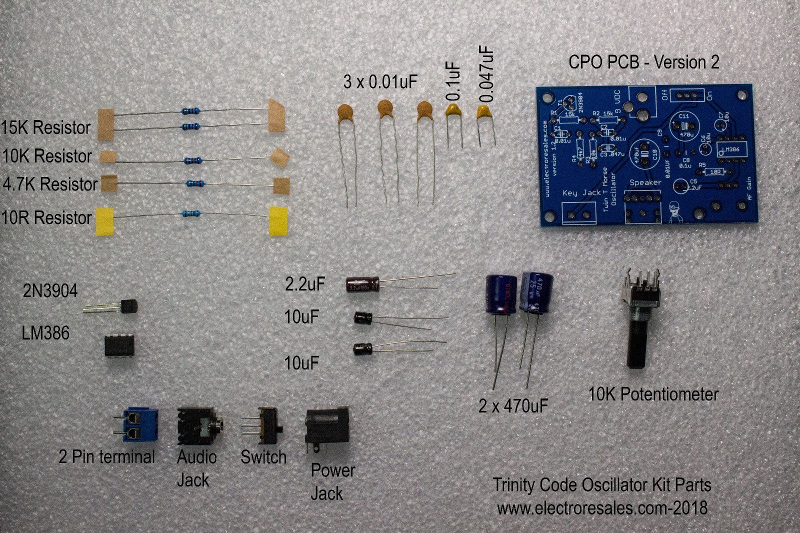 Ham Cw Morse Code Telegraph Practice Oscillator Kit Build Twin T