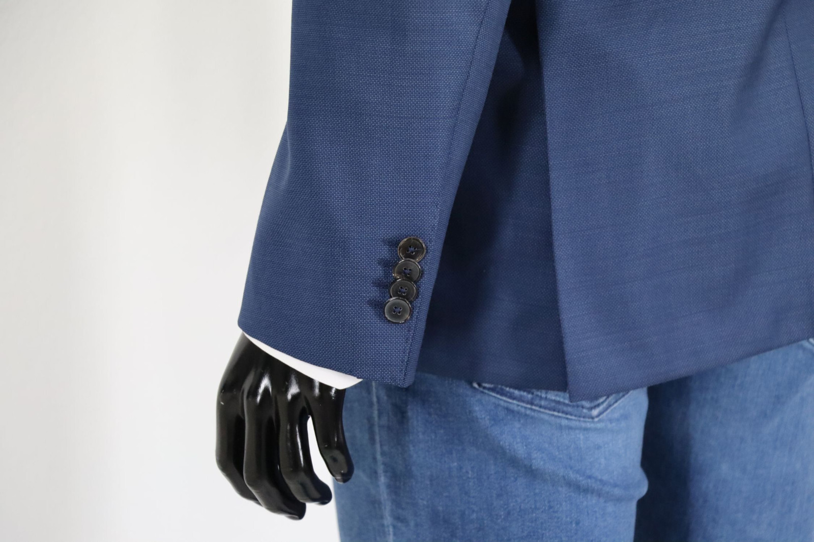 Pre-owned Hugo Boss Suit Jacket, Mod. Johnstons1, Size 94 / Us 38l, Super 110, Medium Blue