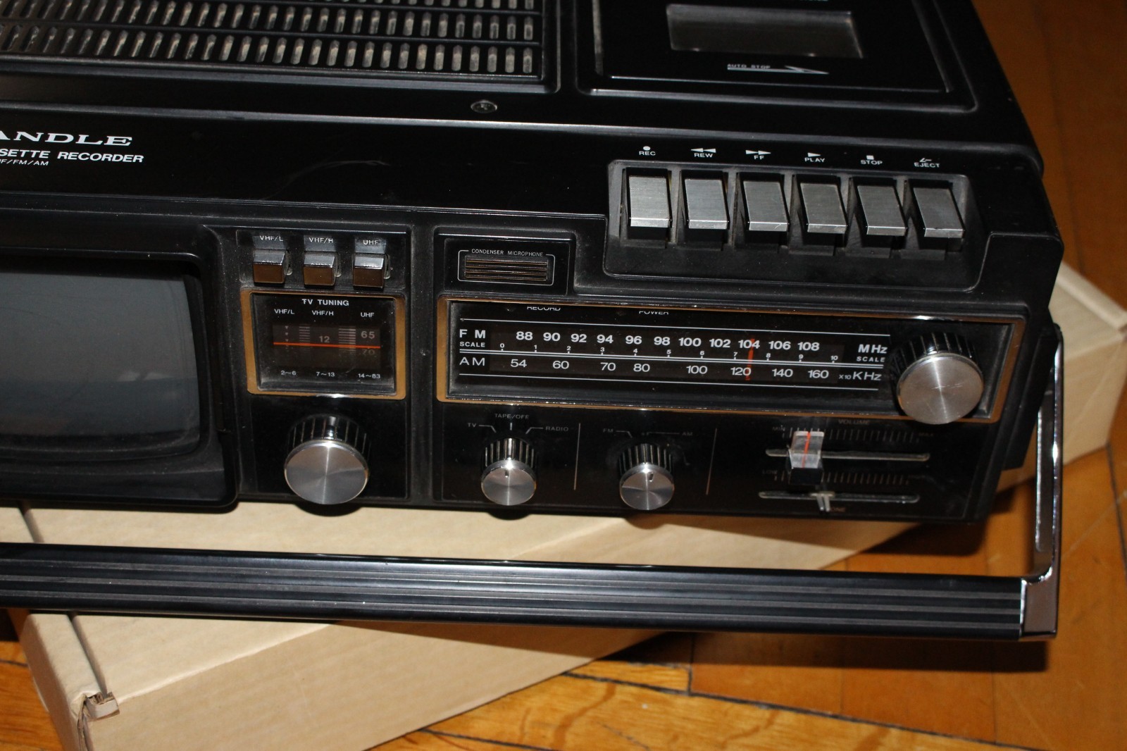 Vintage Portable Candle JCTR101 TV Radio Tape Cassette Recorder Ghetto Player