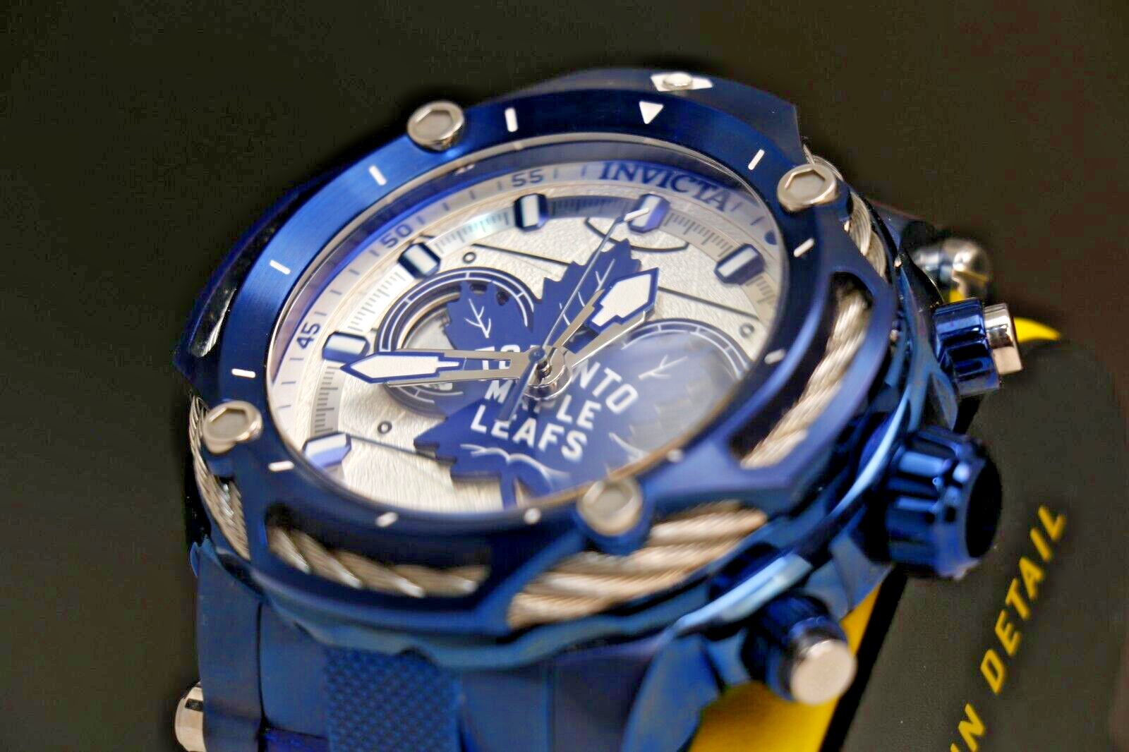 Pre-owned Invicta 2 Big Watches 60mm Nhl Toronto Maple Leafs 42195 And 53mm Bolt 42017
