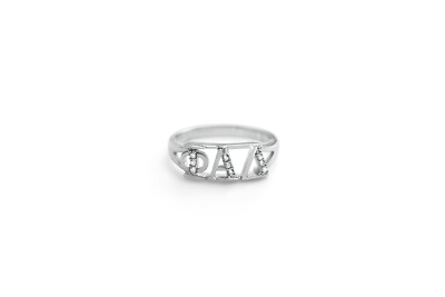 Phi Alpha Delta Sterling Silver Ring with CZs NEW!!!