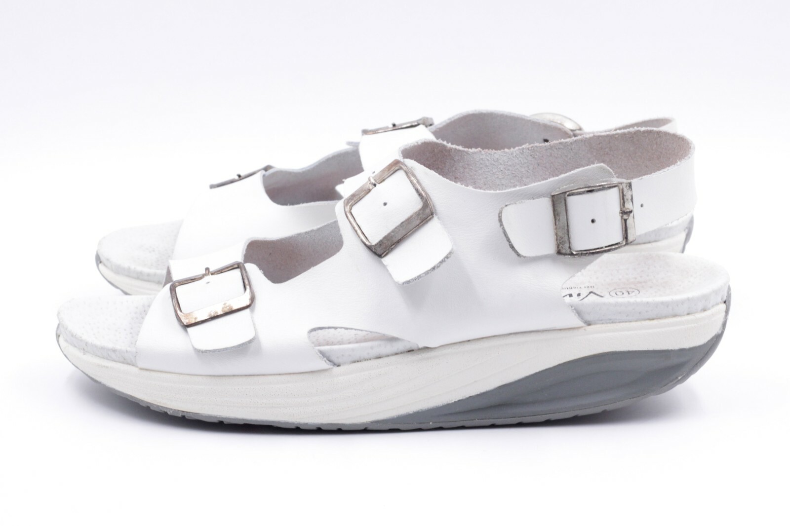 VIVALITY Damen Sandalen Gesundheitsschuhe EUR 40 UK 7 Weiß Echt Leder