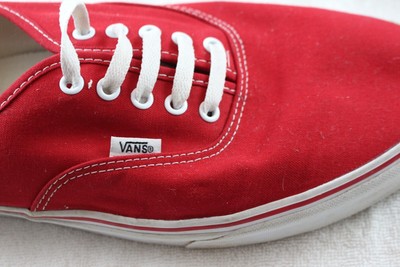 Vtg Vans Off The Wall TB4R Red Canvas 