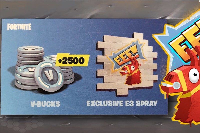 Fortnite E3 Celebrity Pro Am Exclusive Spray Unused 2500 V Bucks 1 - fortnite e3 celebrity pro am exclusive spray unused 2500 v bucks 1 of 3 000