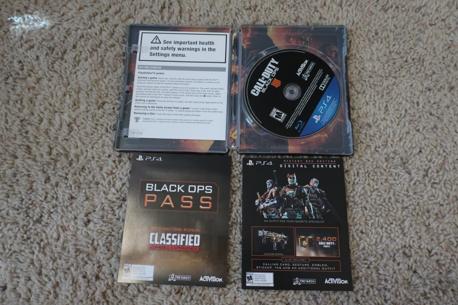 Call of Duty: Black Ops 4 IIII (Sony Playstation 4) Steelbook + DLC (Read Desc.)