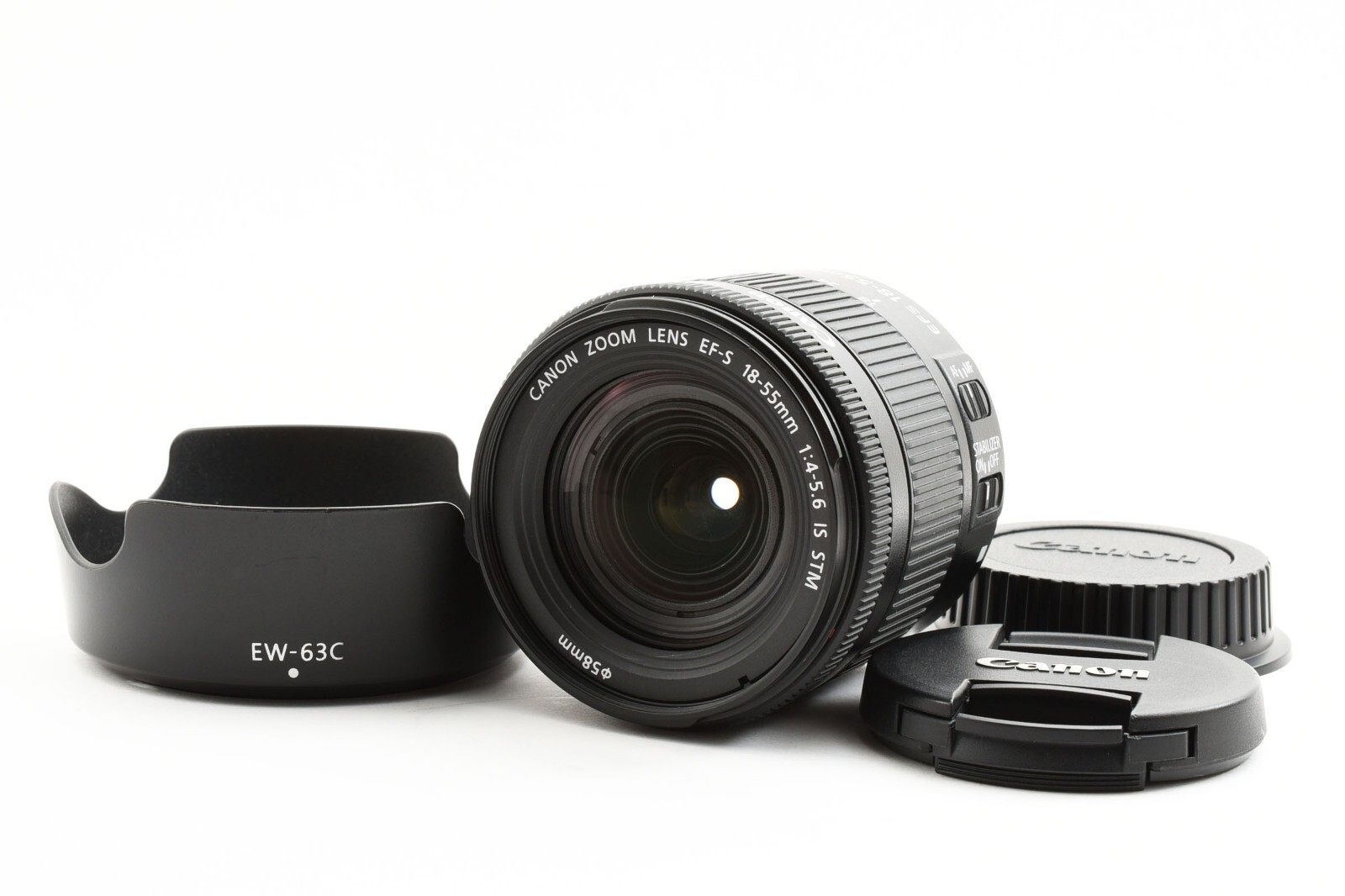 Canon EF-S 18-55 F4-5.6 IS STM Zoom Lens w/ hood From Japan Canon EF-S 18-55 F4-5.6 IS STM Zoom Lens w/ hood From Japan