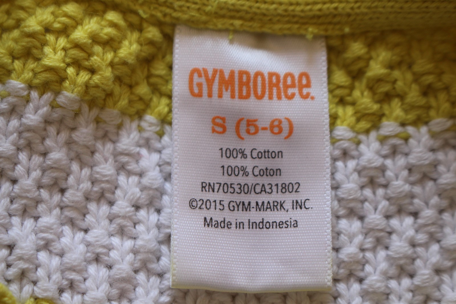 Gymboree Girls Sweater Pullover Sz 5 6 Lime White Striped Long Sleeve Spring