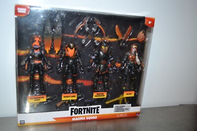 FORTNITE MAGMA SQUAD 4-PACK FIGURES (14 PIECES) JAZWARES 2022 