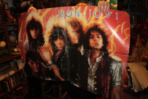Vintage Original ROUGH Rock Poster Bon Jovi 24" x 36" 1985 7800° Fahrenheit