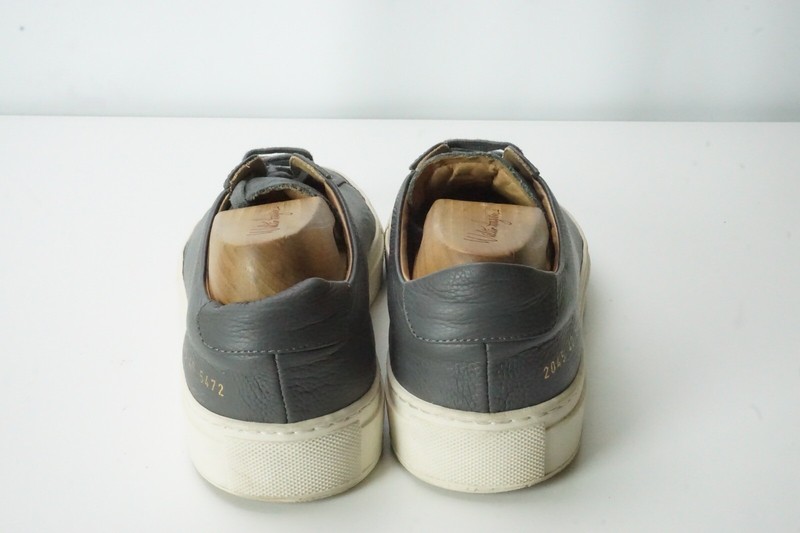 【美品】COMMON PROJECTS 40 チャコールグレー Common Projects Original Achilles Low Leather Gray White