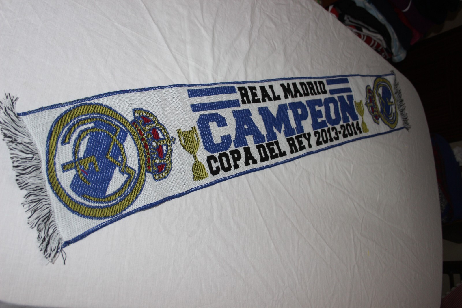 Vintage Football Scarf Of Real Madrid Champion Of The 7TH