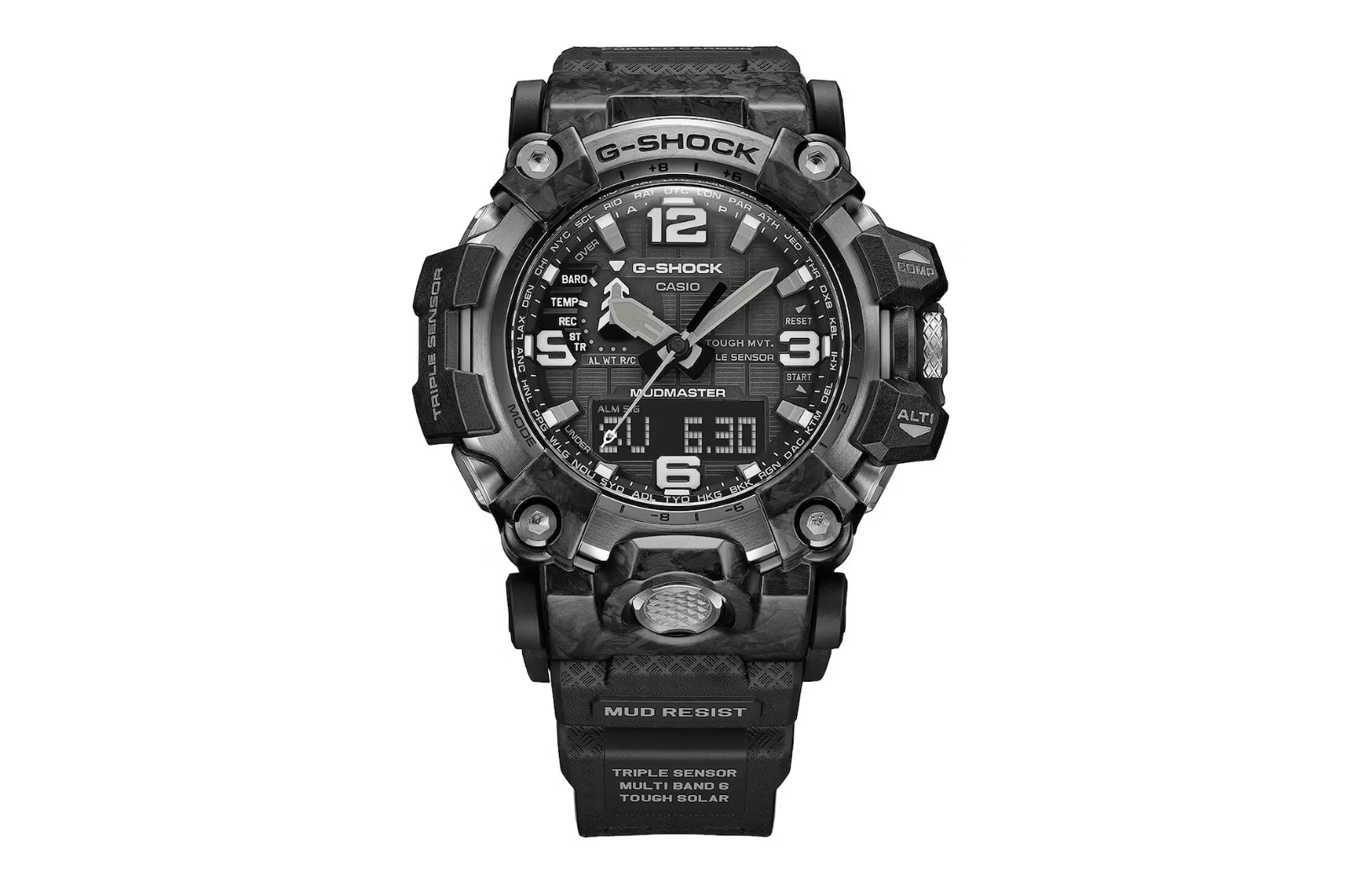 Pre-owned Casio G-shock Gwg-2000-1a1jf Black Gray Carbon Mudmaster Men's Watch Unopened N